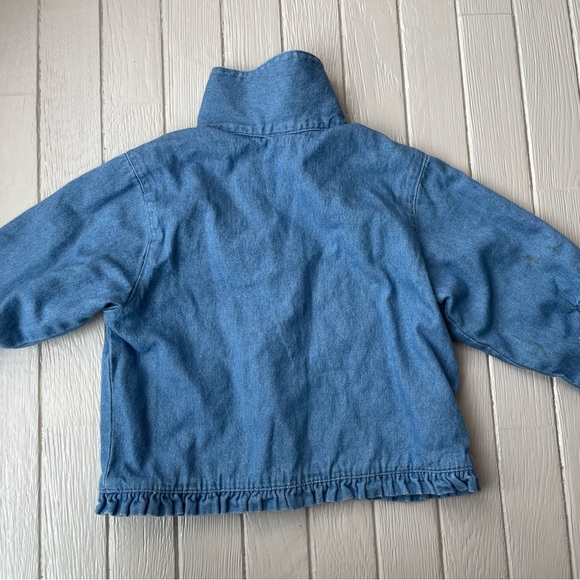 Vintage Baby Gap Denim-like Soft Jacket Baby Girl Size 2 - Picture 8 of 11